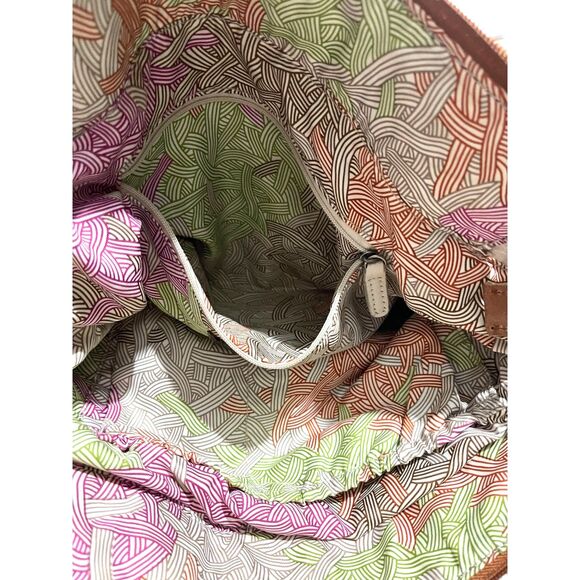 The Sack  genuine leather shoulder Bag neutral beige mid size boho women - Picture 13 of 13